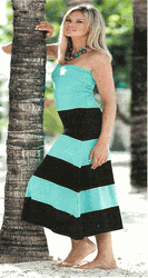 ZK08001 Color-Blocked Tube Dress ZK08001 Color-Blocked Tube Dress