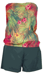 128-81S Ceeb "Fire Palm" 2pc Bandeau Blouson 128-81S Ceeb "Fire Palm" 2pc Bandeau Blouson