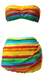 Ceeb 138153 "Rainbow Stripe" Two Piece Sarong Ceeb 138153 "Rainbow Stripe" Two Piece Sarong