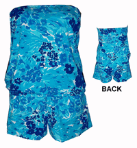 128-441 BACK IN STOCK "Tossed Garden" Bandeau Blouson with Short 128-441 BACK IN STOCK "Tossed Garden" Bandeau Blouson with Short
