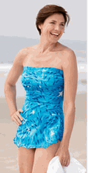 1211-525 "Fish Swirl" Bandeau Sarong 1211-525 "Fish Swirl" Bandeau Sarong