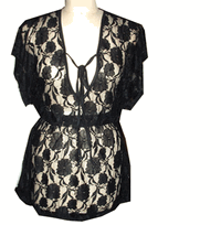 3415-62 "Flower Crochet" Kaftan dress/coverup 3415-62 "Flower Crochet" Kaftan dress/coverup