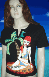 HM08001 T-Shirt with Island Girl HM08001 T-Shirt with Island Girl