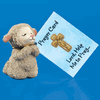 Resin Praying Lamb With Prayer Card Resin Praying Lamb With Prayer Card