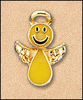 Gold Plated Smile Face Angel Pin Gold Plated Smile Face Angel Pin