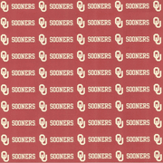 University of Oklahoma (Sooners), dark background, cream letters, scrapbook paper, 12" x 12" (Sports Solution)