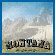 Montana Vintage, States scrapbook paper (Stamping Station)