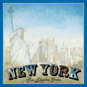 New York, Vintage, States scrapbook paper (Stamping Station)