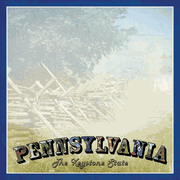 Pennsylvania Vintage, States scrapbook paper (Stamping Station)