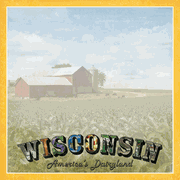 Wisconsin Vintage, States scrapbook paper (Stamping Station)
