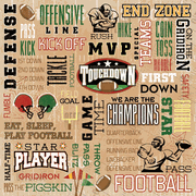 Touchdown Collage, football scrapbook paper (Karen Foster)