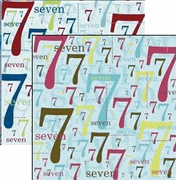 Count on It Collection, Boy 7/Girl 7, birthday, double-sided scrapbook paper (Reminisce)<br><font color=red>50% off</font>