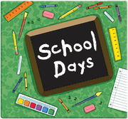 School Days, green, scrapbook album (MBI)