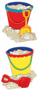 Pails & shovels, 3-D SLIM scrapbook stickers (Jolee's By You)