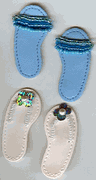 Summer Sandals, Leatherettes, scrapbook stickers (Jolee's Boutique)