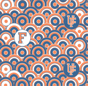 University of Florida (Gators), circle pattern, scrapbook paper, 12" x 12" (Sports Solution)