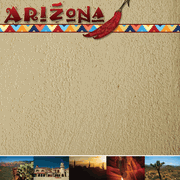 Arizona, Travel, States, scrapbook paper (Stamping Station)