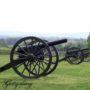 Gettysburg Cannons, Civil War, scrapbook papers (Stamping Station)