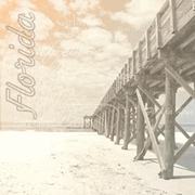 Florida Pier, scrapbook paper (Paper House)