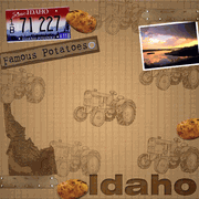 Idaho, Travel, States, scrapbook paper (Stamping Station)