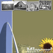 Missouri, Travel, States, scrapbook paper (Stamping Station)