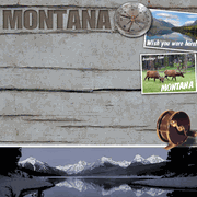 Montana, Travel, States, scrapbook paper (Stamping Station)