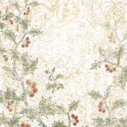 Winter Collage, Christmas Holly scrapbook paper (Stamping Station)