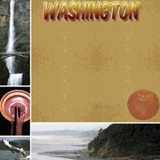 Washington, Travel, States, scrapbook paper (Stamping Station)