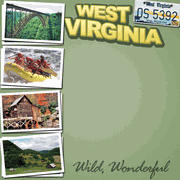 West Virginia, Travel, States, scrapbook paper (Stamping Station)