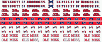 University of Mississippi Ole Miss (Rebels), 12" Border Stickers, scrapbook (Sports Solution)