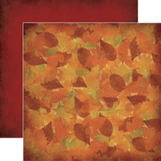 Colors of Autumn, autumn leaves, double-sided, scrapbook paper (Reminisce)