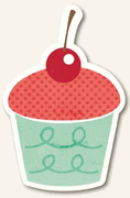Lime Twist, Sweet Cupcake, Die Cut, scrapbook (My Minds Eye)<br><font color=red>50% off</font>