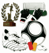 Playing Soccer, sports scrapbook stickers (Jolee's Boutique)