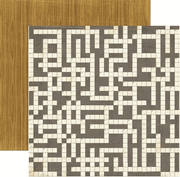 Playhouse, Cross Word Puzzle, family double sided scrapbook paper (Crate Paper)