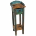 Painted Wood Small Stand with Drawer