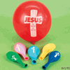 Jesus Is The Center Of The Season Latex Balloon Jesus Is The Center Of The Season Latex Balloon