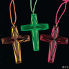 Plastic Crystal Cross Necklace Plastic Crystal Cross Necklace