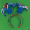Plastic Patriotic Ponytail Head Bopper Plastic Patriotic Ponytail Head Bopper