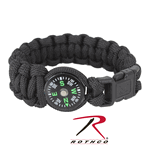 PARACORD / COMPASS BRACELET - BLACK PARACORD / COMPASS BRACELET - BLACK