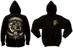 BLACK INK USMC BULLDOG 2-SIDED HOODED PULLOVER SWEATSHIRT BLACK INK USMC BULLDOG 2-SIDED HOODED PULLOVER SWEATSHIRT