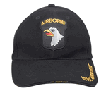 DELUXE LOW PROFILE BLACK 101ST AIRBORNE CAP DELUXE LOW PROFILE BLACK 101ST AIRBORNE CAP