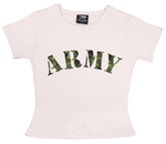 Girls Pink 'Army' T-Shirt Girls Pink 'Army' T-Shirt