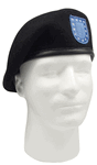 Inspection Ready Black Beret with Flash Inspection Ready Black Beret with Flash
