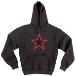 BLACK 'RED STAR' PULLOVER HOODED SWEATSHIRT BLACK 'RED STAR' PULLOVER HOODED SWEATSHIRT