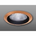 Elco 6" Line Voltage Recessed Lighting Trim ELM30BCP Metal Steeped Black Baffle with Copper Ring Elco 6" Line Voltage Recessed Lighting Trim ELM30BCP Metal Steeped Black Baffle with Copper Ring