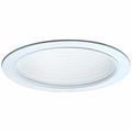 Elco 6" Line Voltage Recessed Lighting Trim ELP30W Phenolic Step Baffle Trim, White Elco 6" Line Voltage Recessed Lighting Trim ELP30W Phenolic Step Baffle Trim, White