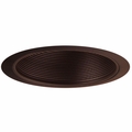 Elco 6" Line Voltage Recessed Lighting Trim ELM40BZ Metal Step Baffle Trim, Bronze Elco 6" Line Voltage Recessed Lighting Trim ELM40BZ Metal Step Baffle Trim, Bronze