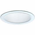 Elco 6" Line Voltage Recessed Lighting Trim ELM40WOV Oversize Ring Metal Step Baffle Trim, White Elco 6" Line Voltage Recessed Lighting Trim ELM40WOV Oversize Ring Metal Step Baffle Trim, White