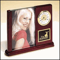 Rosewood Clock w/Picture Holder Rosewood Clock w/Picture Holder