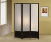 3-Panel Folding Floor Screen Translucent And Black 900120 3-Panel Folding Floor Screen Translucent And Black 900120